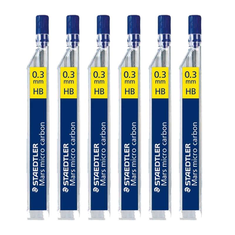 نوک مداد نوکی 0.3 میلی متری استدلر مدل Mars Micro Carbon بسته 6 عددی