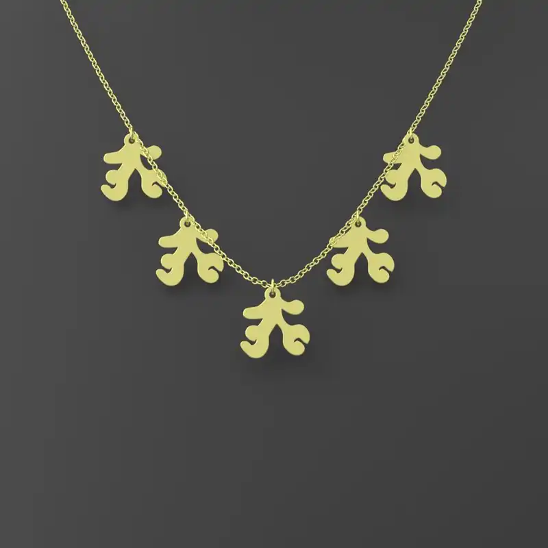 گردنبند طلا 18 عیار زنانه مدوپد مدل هندسی کد RNA16078