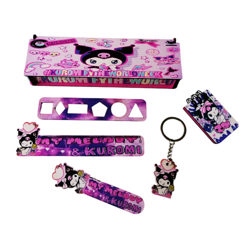 بسته لوازم تحریر طرح کرومی فانتزی کد 05 مجموعه 6 عددی