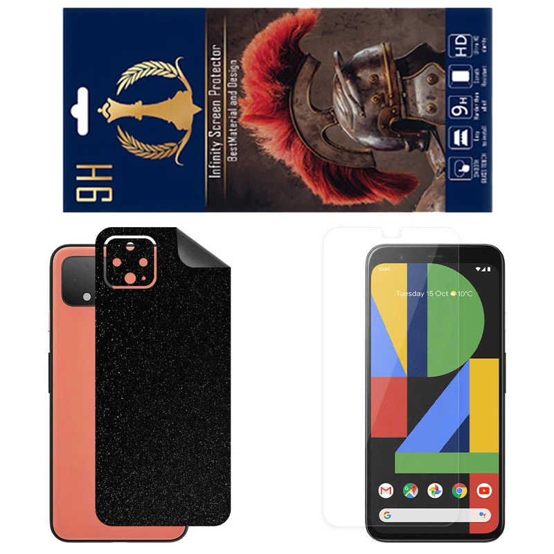 محافظ صفحه نمایش اینفینیتی مدل PRO مناسب برای گوشی موبایل گوگل Pixel 4 به همراه برچسب پوششی