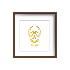 تابلو طلاکوب زرکات طرح سمبل ماه تولد اردیبهشت مدل Taurus