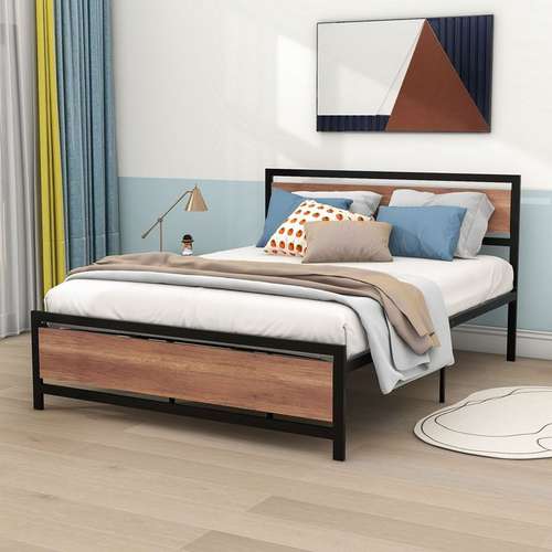 تختخواب فلزی دونفره مدل G-TF10 سایز 140*200 سانتی متر