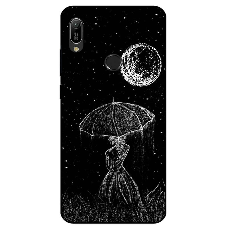 کاور مگافون طرح دختر و ماه مدل 1369 مناسب برای گوشی موبایل هوآوی Y6 2019 / Y6S 2019 / Y6 Prime 2019 / Y6 Pro 2019