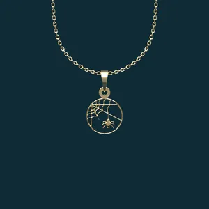 گردنبند طلا 18 عیار زنانه مدوپد مدل عنکبوت کد AA2-1-1258