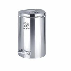 سطل زباله پدالی استیل آرتیستون صنعت کد 009 گنجایش 12 لیتری