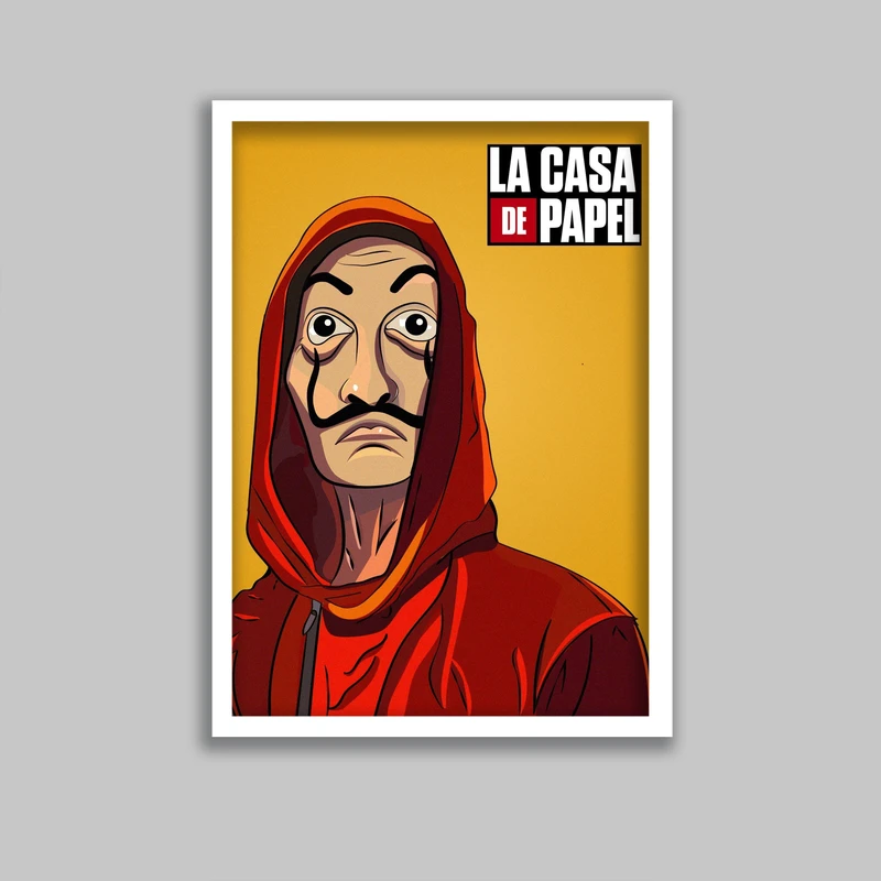 تابلو مدل سریال خانه کاغذی Money Heist کد LA-G10639