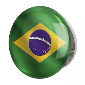 آینه جیبی خندالو طرح پرچم برزیل مدل تاشو کد 20682 