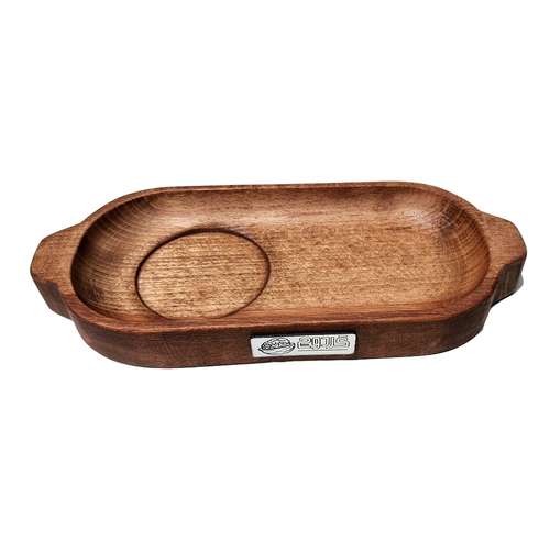 ظرف سرو چوبی گردوچ مدل بیضی کد DK - 6000