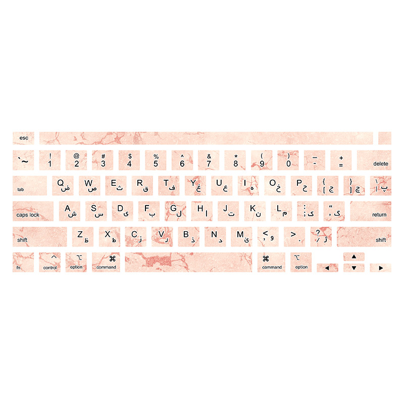 برچسب کیبورد فارسی طرح marble147 مناسب برای مک بوک پرو 13 اینچ 2020-2022