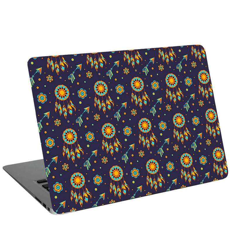 استیکر لپ تاپ طرح Print Dark Blue Boho Pattern کد G-248 مناسب برای لپ تاپ 15.6 اینچ
