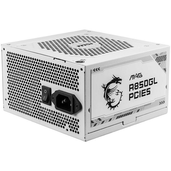 منبع تغذیه کامپیوتر ام اس آی مدل MSI MAG A850GL PCIE5 WHITE EDITION