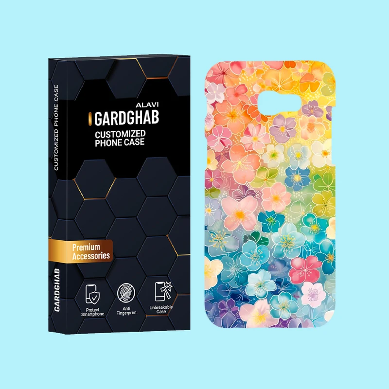 کاور گارد قاب علوی مدل گل مناسب برای گوشی موبایل سامسونگ Galaxy A5 2017 / A520