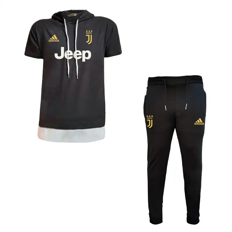 ست تی شرت و شلوار ورزشی مردانه مدل یوونتوس کد h503