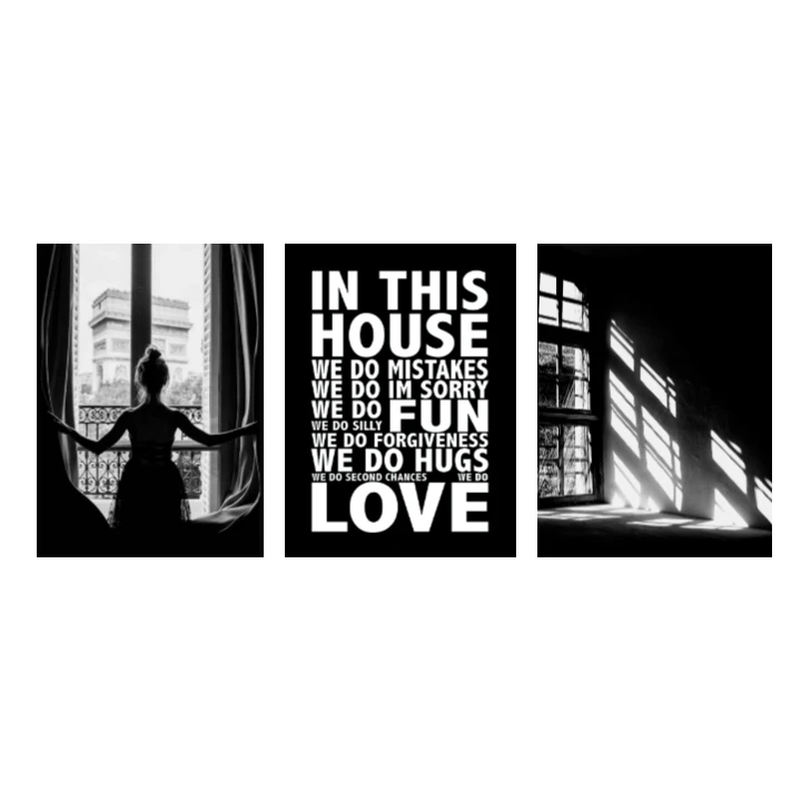 تابلو شاسی مدل مدرن کد3270 بسته 3 عددی