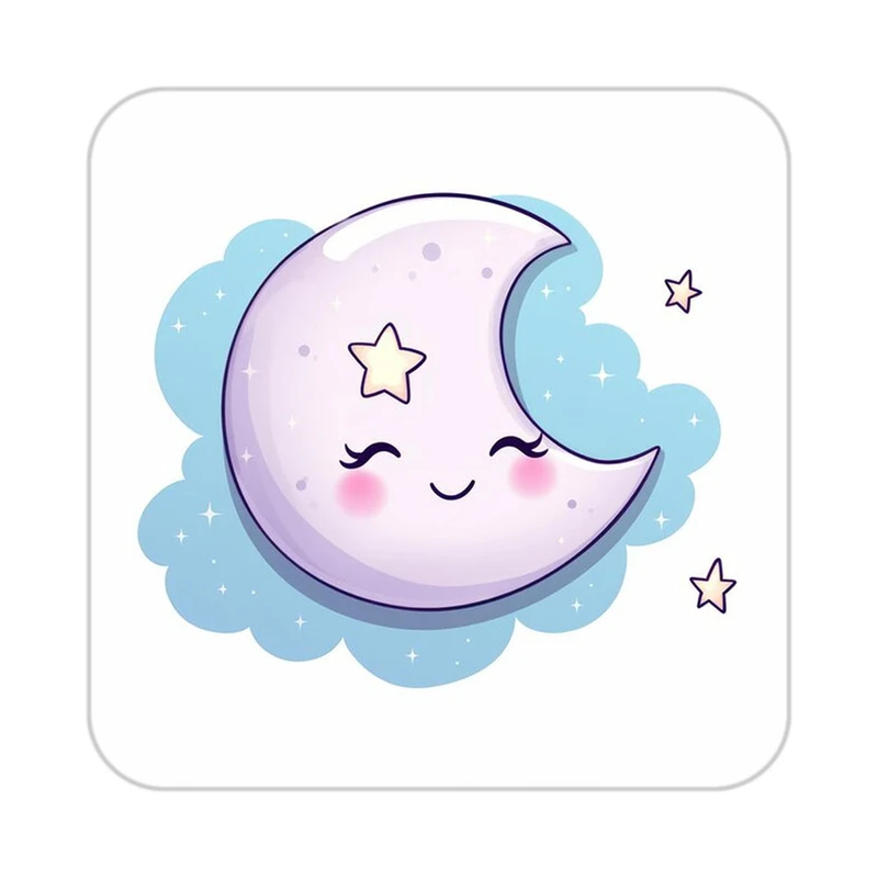 زیر لیوانی کاکتی طرح ماه و ستاره مدل mp52736