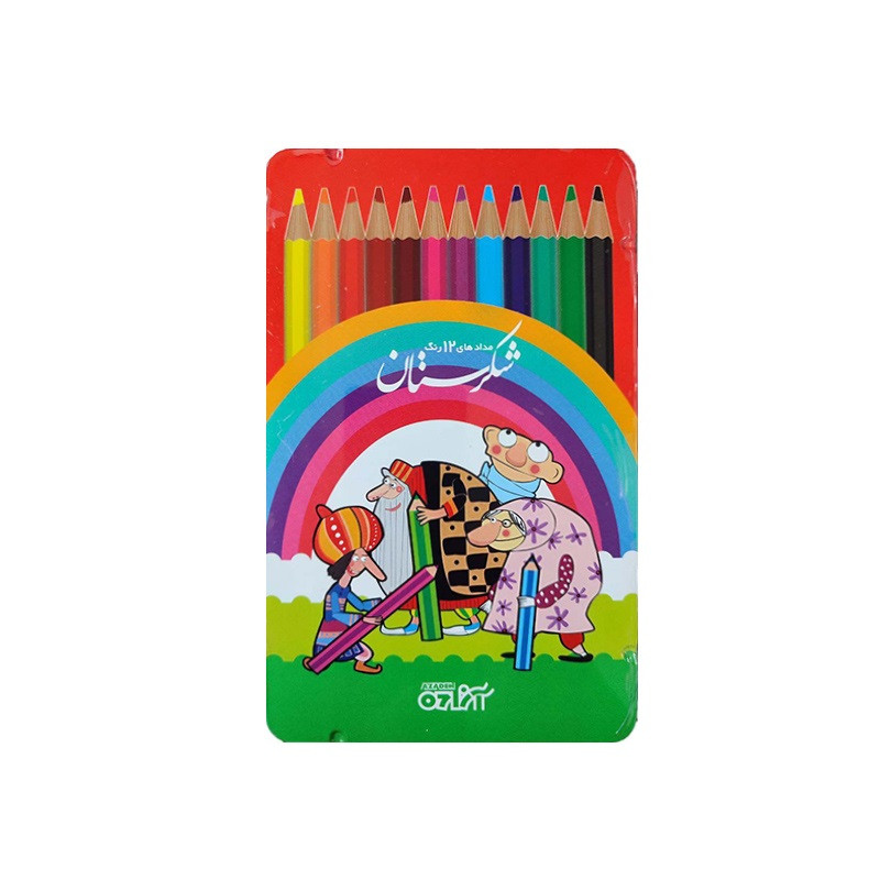 مداد رنگی 12 رنگ آزاده مدل شکرستان