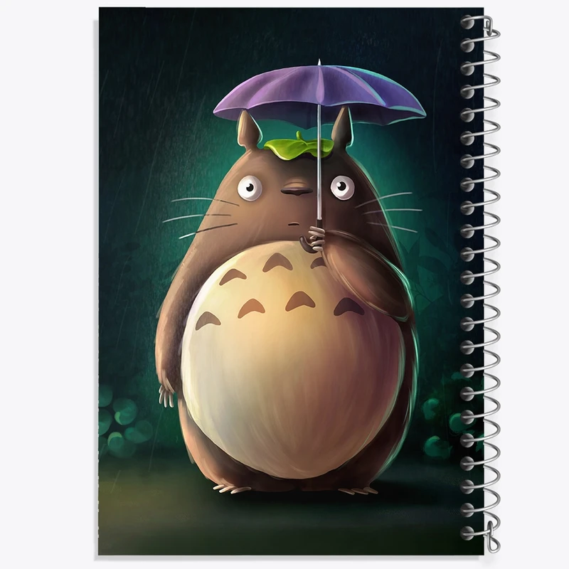 دفتر ژورنال نویسی 50 برگ خندالو مدل نقطه ای طرح انیمه توتورو (Totoro) کد F590