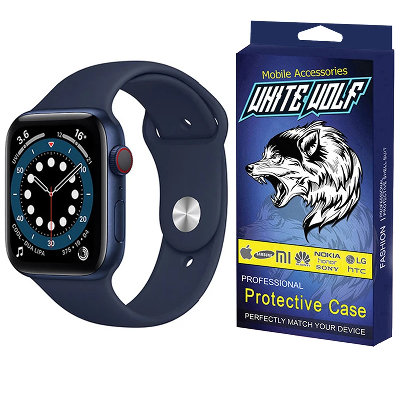 بند وایت ولف مدل WB- Silicone مناسب برای اپل واچ سری Watch Ultra 49 میلی متری