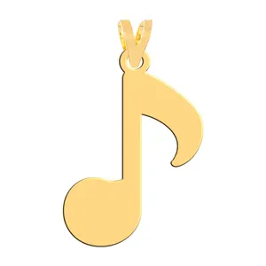 آویز گردنبند طلا 18 عیار زنانه فرشته مدل نت موسیقی WNL-000625