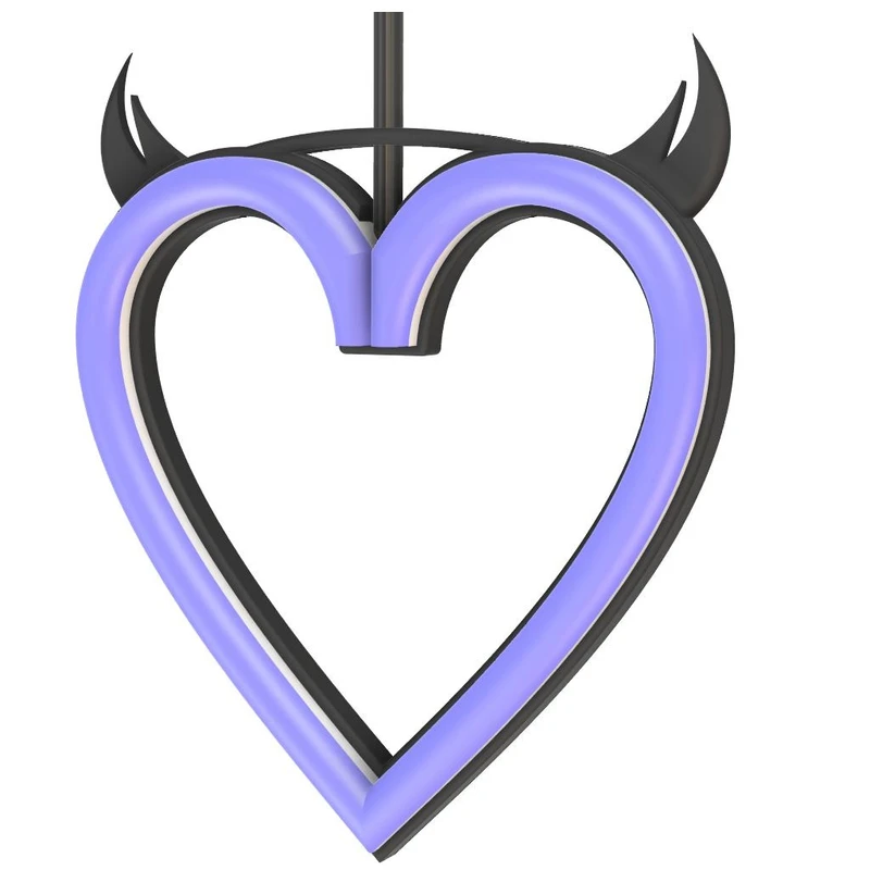 آویز تزئینی خودرو مدل سوریکاوا V5 طرح قلب شاخدار چراغدار