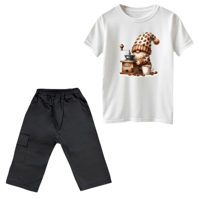 ست تی‌شرت و شلوارک پسرانه مدل کوتوله کد 3