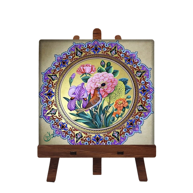 کاشی مبین ایده مدل گل ch10 کد 473 به همراه پایه