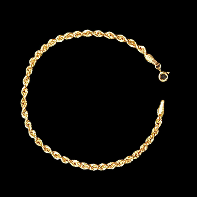 دستبند طلا 18 عیار زنانه مدل طنابی سوپر 750