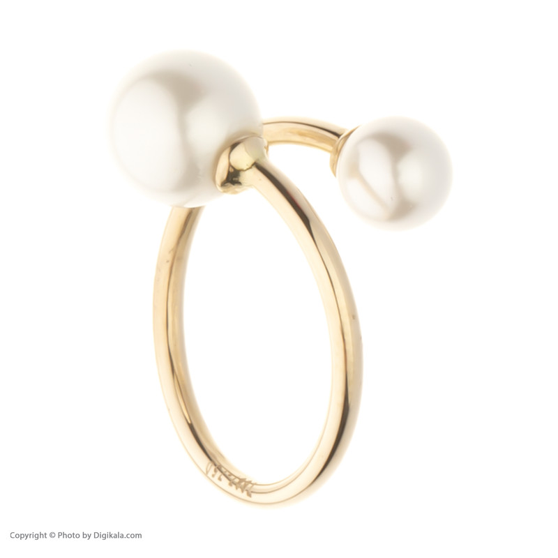 انگشتر طلا 18 عیار زنانه مایا ماهک مدل SR0555 طرح مروارید نشان