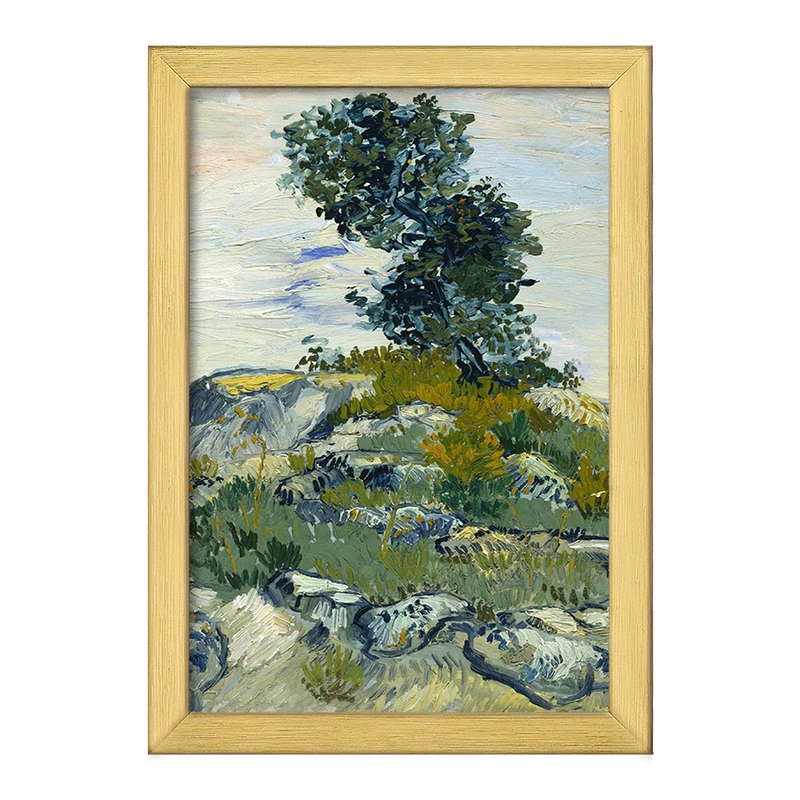 تابلو خندالو طرح صخره ها ونسان ونگوگ (Van Gogh) کد 36805