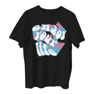 تی شرت آستین کوتاه مردانه مدل تایپوگرافی مارشمولوایی z433