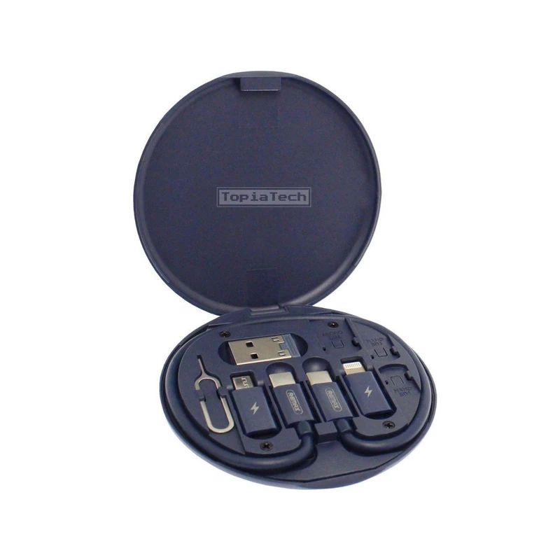 کابل تبدیل توپیاتک مدل USB-C به USB-C/ لایتنینگ/ USB  micro USB مدل 40w طول 0.21 متر