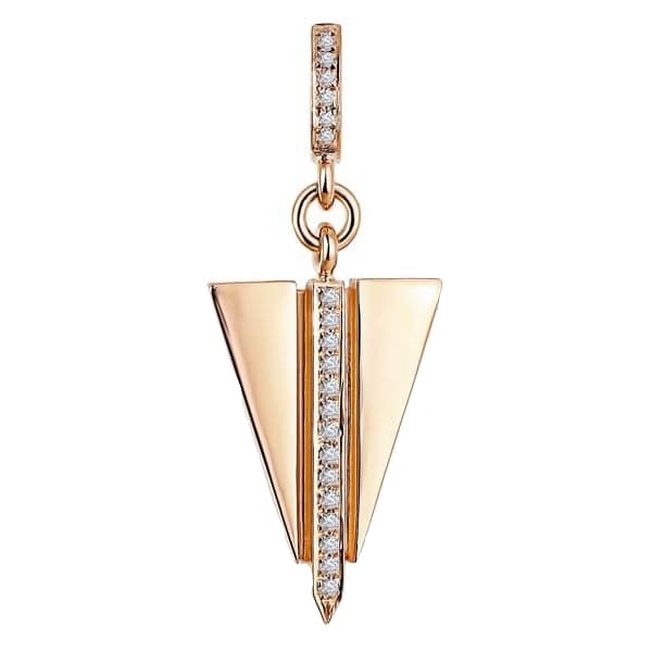  آویز گردنبند طلا 18 عیار زنانه قیراط طرح مثلث کد GH950