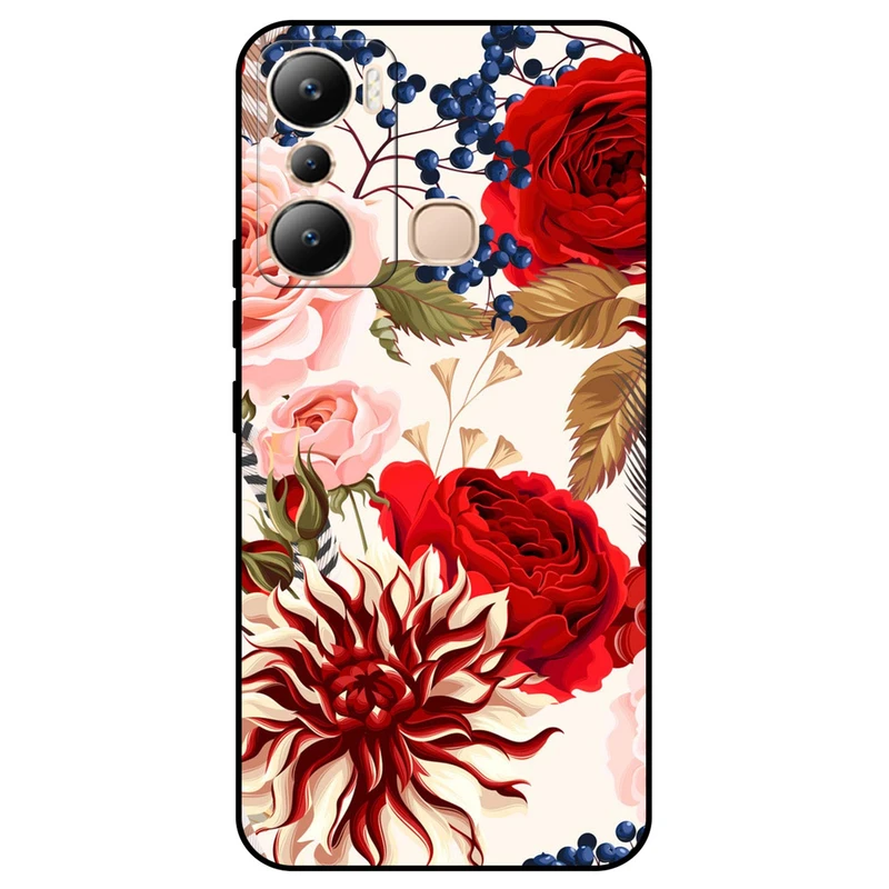 کاور مگافون طرح گل مدل 7350 مناسب برای گوشی موبایل اینفینیکس Hot 20i      