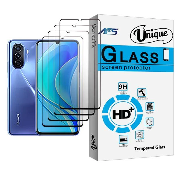 محافظ صفحه نمایش سرامیکی ای اف اس مدل Unique Glass4 مناسب برای گوشی موبایل هوآوی nova Y70 Plus بسته چهار عددی