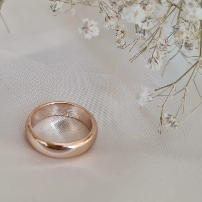 عکس شماره 7 : انگشتر ژوپینگ مدل رینگ حلقه ساده 5mm