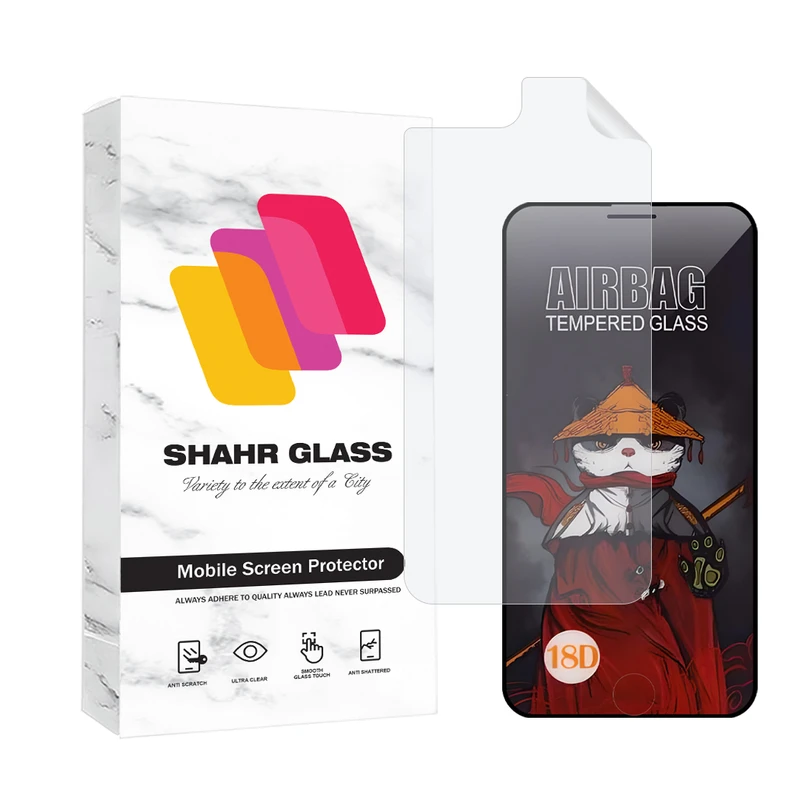 محافظ صفحه نمایش شهر گلس مدل AIRNABKSH مناسب برای گوشی موبایل اپل iPhone 8 Plus / 7 Plus  به همراه محافظ پشت گوشی