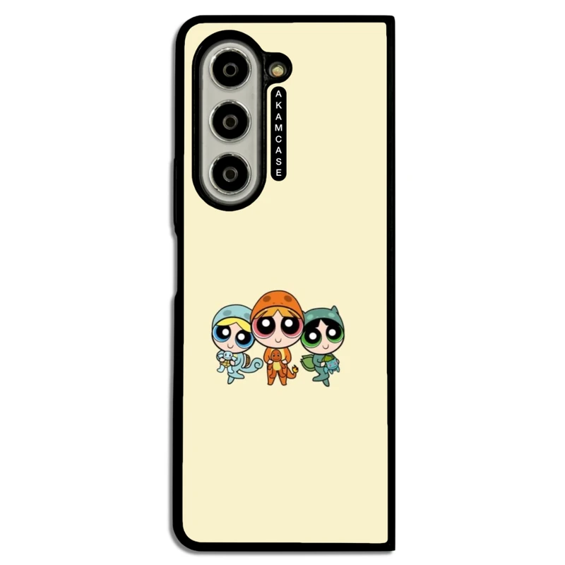 کاور آکام مدل AMCWSGZFOLD5-POWERPUFF GIRLS14 مناسب برای گوشی موبایل سامسونگ Galaxy Z Fold 5