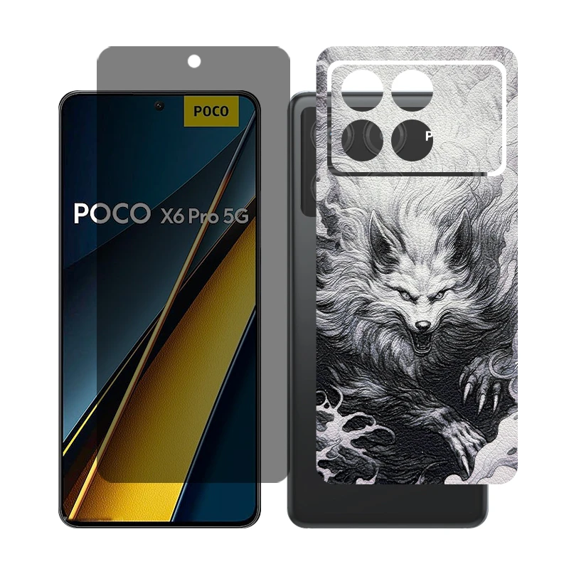 محافظ صفحه نمایش حریم شخصی گلس مدل Together مناسب برای گوشی موبایل شیائومی Poco X6 Pro به همراه برچسب پوششی