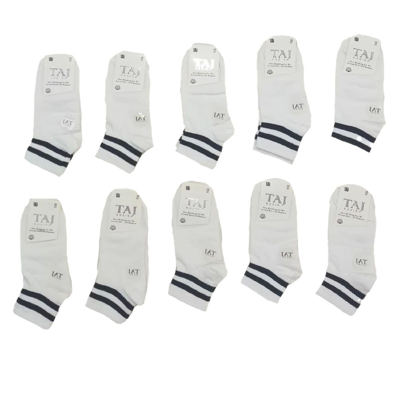جوراب زنانه تاج نصیر مدل اسپرت بسته 10 عددی