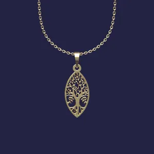 گردنبند طلا 18 عیار زنانه مدوپد مدل درخت کد Z2-1-1233