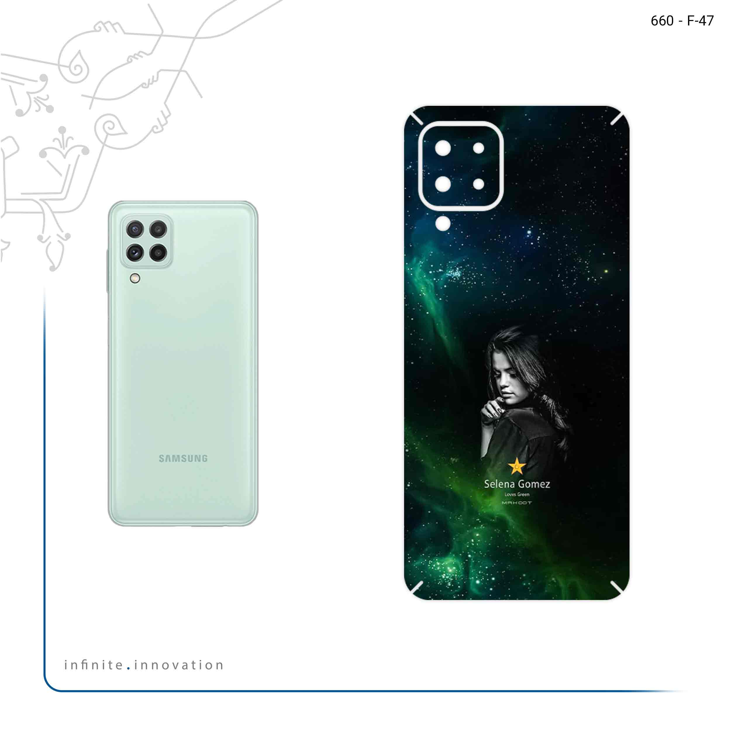 برچسب پوششی ماهوت مدل Selena Gomez مناسب برای گوشی موبایل سامسونگ Galaxy A22 4G
