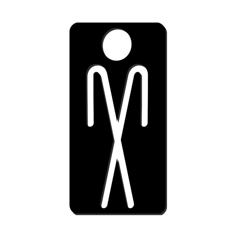 تابلو نشانگر آژنگ طرح سرویس بهداشتی مردانه کد I-M-W051