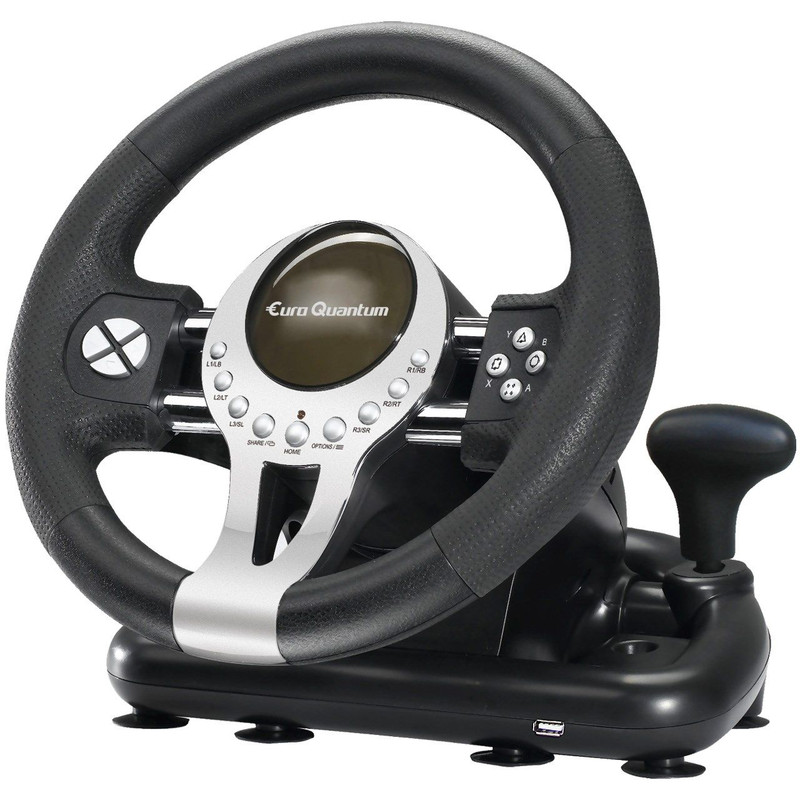 فرمان بازی یورو کوانتم مدل  E-Q RACING WHEEL مناسب برای PS4 - XBOS ONE & ONE S - PS3 - PC - SWITCH