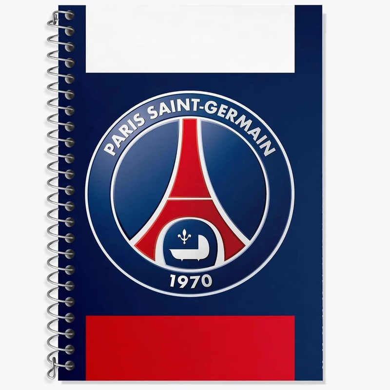 دفتر زبان 50 برگ خندالو مدل سه خط طرح باشگاه پاری سن ژرمن کد 26868