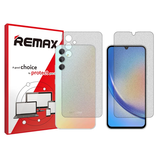 محافظ صفحه نمایش مات ریمکس مدل HyMTT مناسب برای گوشی موبایل سامسونگ Galaxy A34 5G به همراه محافظ پشت گوشی