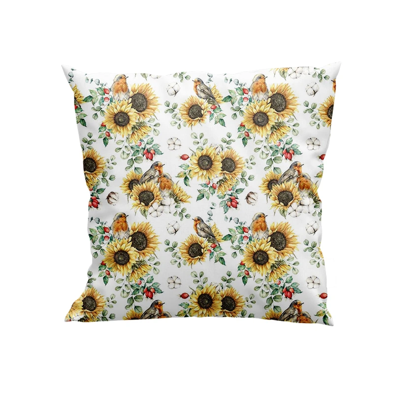 کوسن پاد آفرین مدل گل و پرنده کد DKK1124