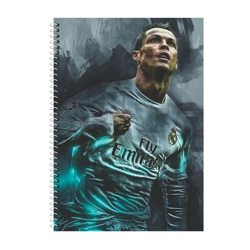 دفتر زبان 50 برگ آلبالو طرح رونالدو کد 1161