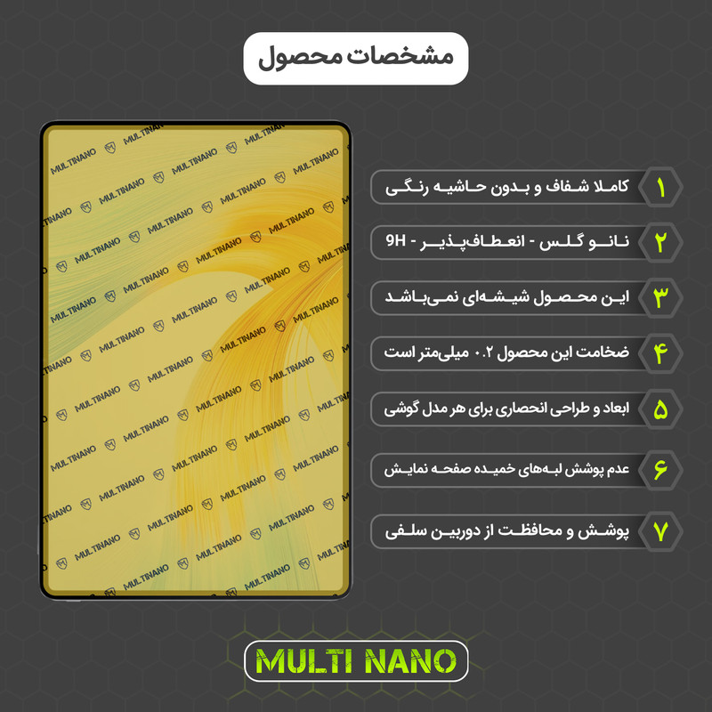 محافظ صفحه نمایش مولتی نانو مدل X-S2N مناسب برای تبلت آنر MagicPad 13