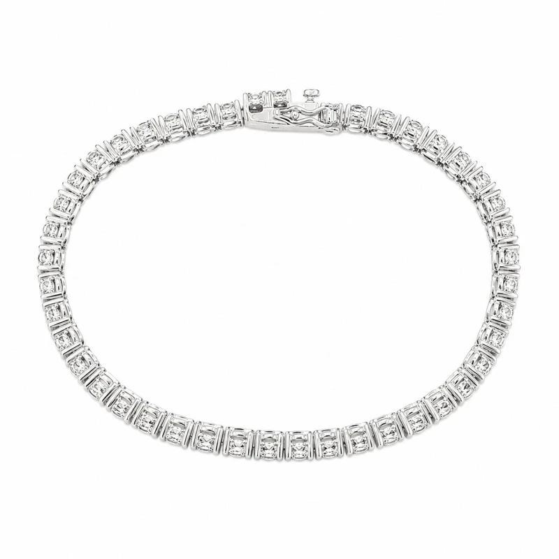 دستبند تنیسی نقره زنانه ابرا مدل BADG-000090001