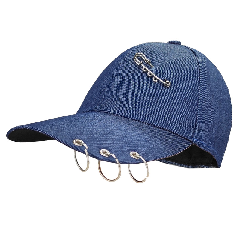 کلاه کپ مدل سنجاق دار و پرسینگ LUXE طرح جین